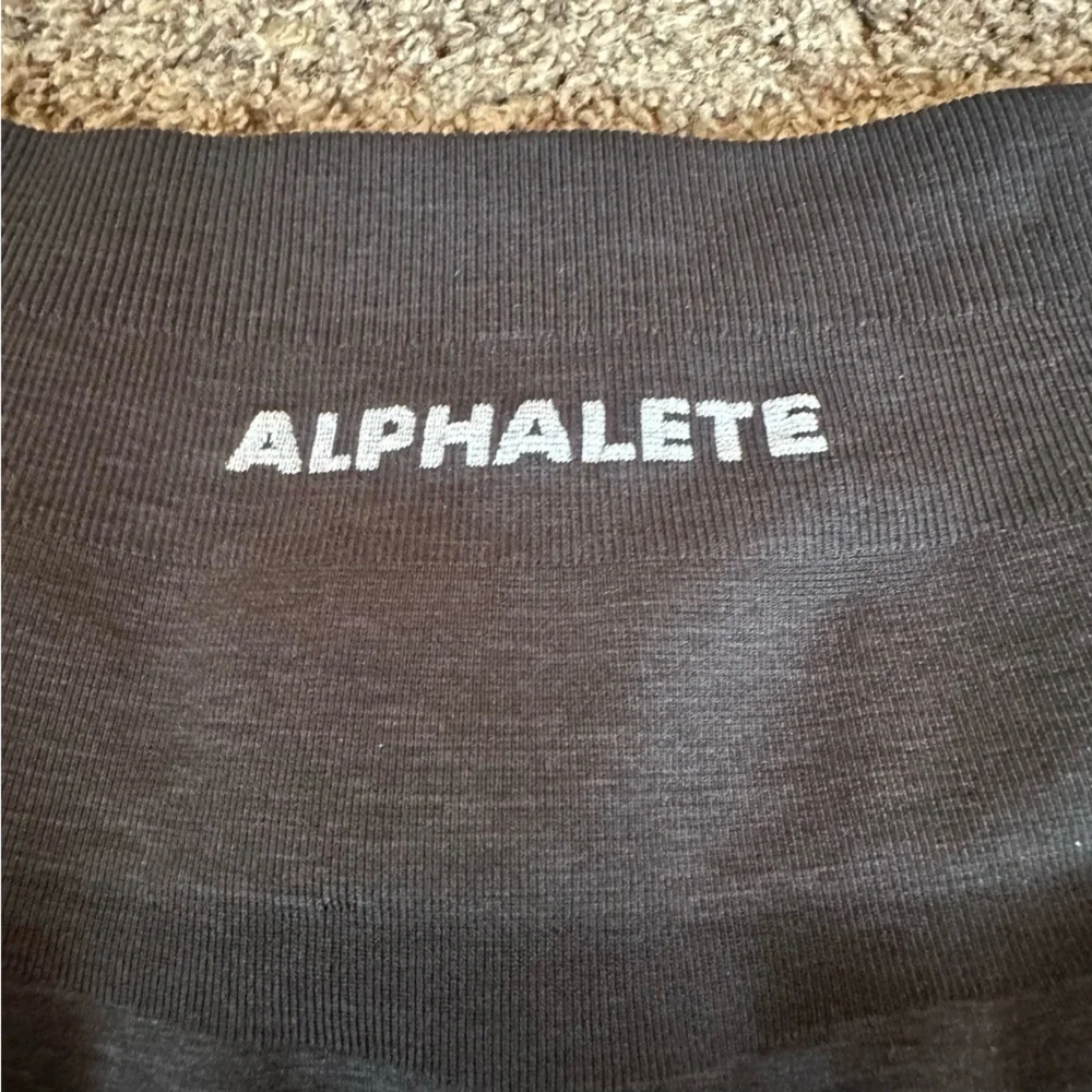 Alphalete Halo Seamless Shorts Longer Biker Graphite Gray Women’s Sz S